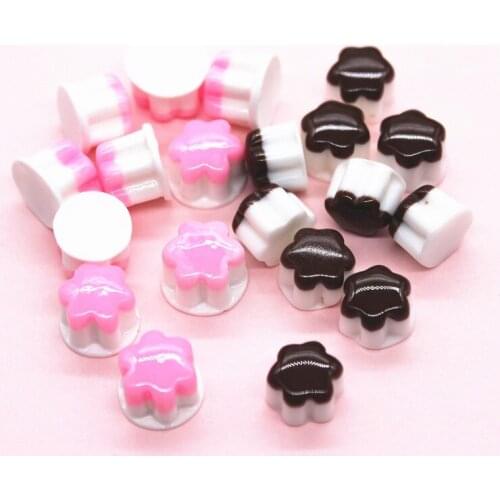 20pc 3D Cute Resin Mini Pudding Simulation Food Art Supply Decoration Charm Craft