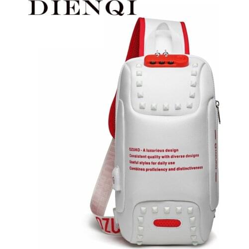 2021 Waterproof Men Chest Bag Anti Theft One Shoulder Backpack Sling Bag Strap Messenger Crossbody Bag Chest Pack For Male Ozuko