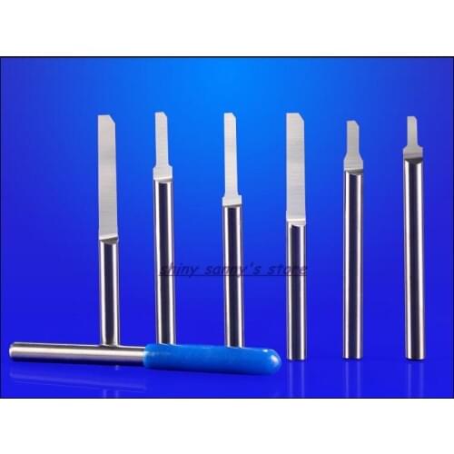 3.175x1.2x3mm,4mm Parallel Carbide PCB Engraving Bit End Mill Tungsten Milling Cutter CNC Tool for Acrylic Color Plates PVC MDF