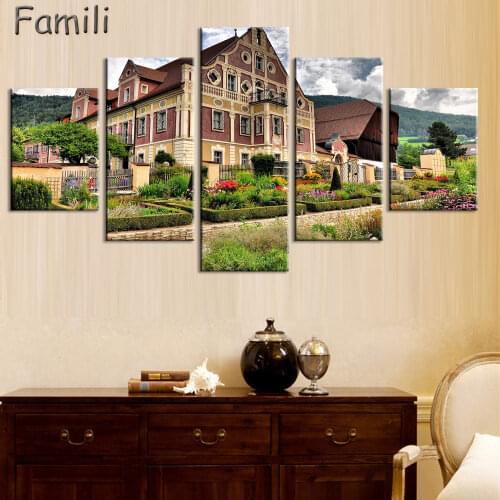 5pcs Winter Landscape Canvas Paintings Modern Pictures for Living Room Canvas Prints Wall Art Modular Painting Color