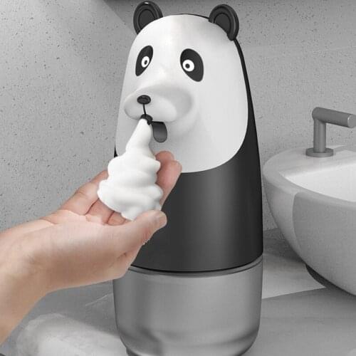 C2 Cute Panda Portable Automatic Liquid Soap Dispenser Bathroom Kitchen For Kid Touchless Induction Foam Bubble Antiseptic Hands