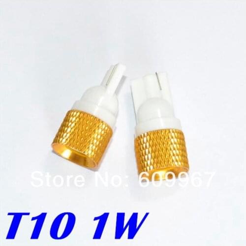 Free shipping Excellent Quality T10 1W led w5w high power auto led lamp 194 W5W T10 1w Led Low Voltage Led Car bulb white