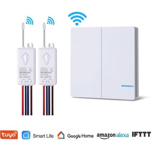 Wireless Light Switch WiFi Remote Control Tuya Smart Life Lamp Wall Switch Waterproof Alexa Echo Google Home Voice Control