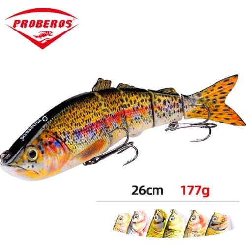 Big 26cm 177g Fishing lures Bass Multi-section Hard Lure Artificial Bait Minnow Hard Bait Wobbler Jig Fish Fishing tackle