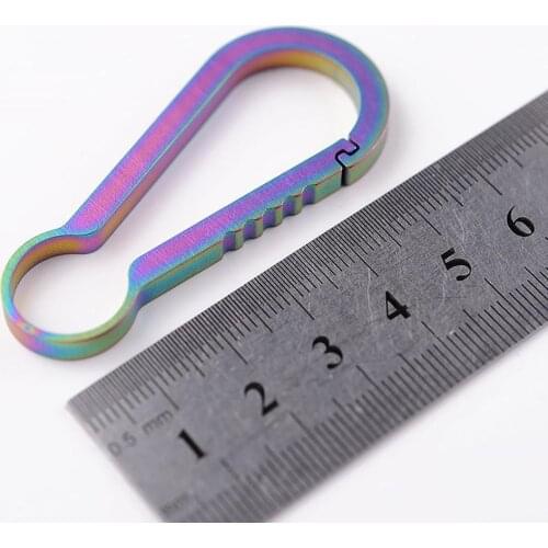 Titanium Alloy Key Chain EDC Backpack Buckle Safety Mini Hanging Small Buckle Outdoor Sports Hiking Camp Fishing Riding Pro