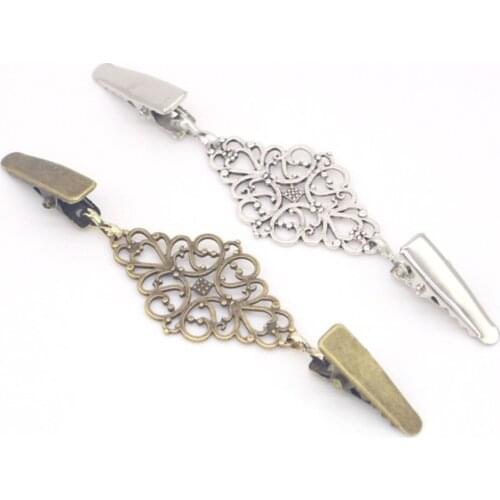 Hot Sale 1PC Women Cardigan Sweater Blouse Pin Shawl Brooch Clips Shirt Collar Retro Duck Clip Winter Charm Accessories