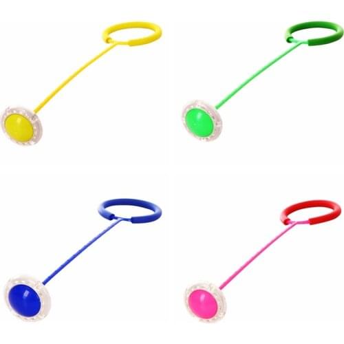 Children Fitness Glowing Toys Jumping Ring Flash Fitness Dancing Ball One-Legged Jumping Ball Bouncy Ball Children Rope Skipping