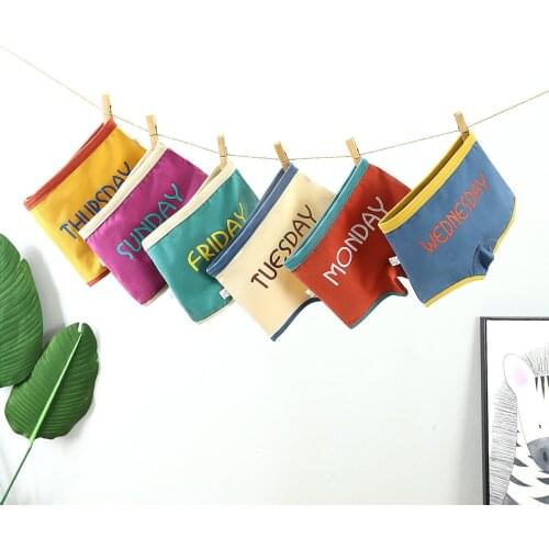 Kids Underpant Childrens Shorts Panties Letter Printing Cotton Boxers Briefs Casual Toddler Boys Girls Knickers Clothes