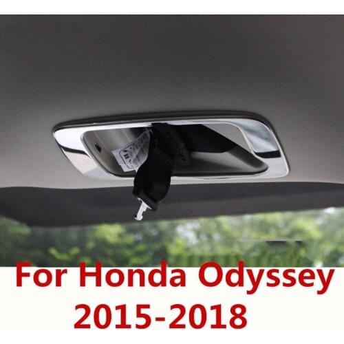 For Honda Odyssey 2015-2018 Accessories internal seat belt panel decorative cover trim chrome car shape Interior Accessories