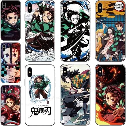 For iPhones 12 Mini 11 Pro XS Max XR X 6 7 8 Plus SE2 SE 2020 Anime Demon Slayer Phone Case For iPod Touch 7 6 5 TPU Soft Cover