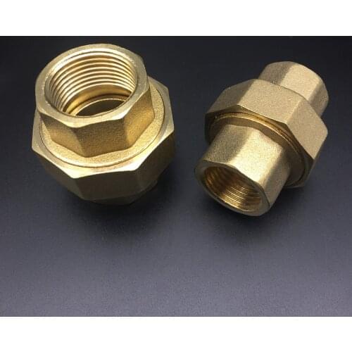 DN32 G 1-1/4" BSP Female Three Piece Union Set Brass Pipe Coupling Joiner Adapter Fitting