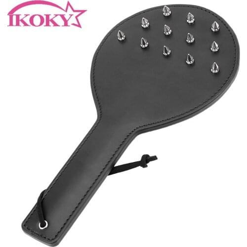 IKOKY Sex Rivet Whip PU Leather SErotic Flirting ex Toys for Couples Adult Games Slave Paddle Sex Products