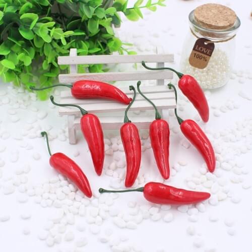 Artificial fake Fruit Plant Red chili /Hot pepper DIY home decoration accessories 5pcs/bag
