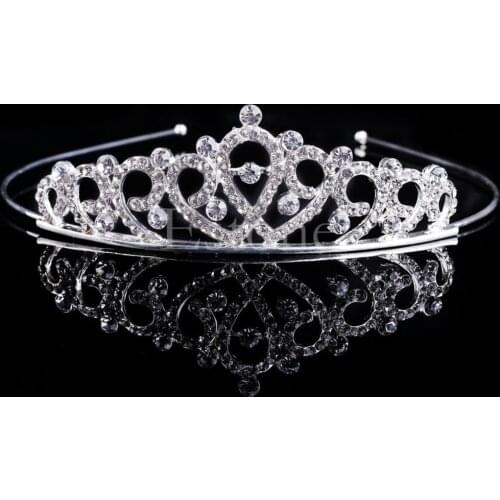 JAVRICK New Girl Hair Band Headband Bridal Princess Stunning Crystal Tiara Wedding Crown
