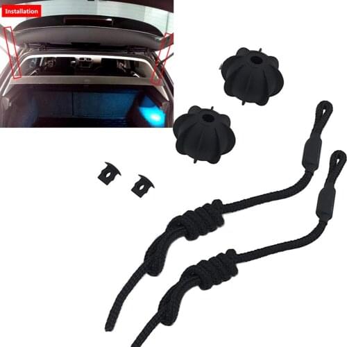 JEAZEA Car Black Rear Trunk Separator Lid Hang Sling Rope Line Lace For VW Golf GTI Mk5 MK6 Rabbit 1K6863447A 1K6863447A9B9
