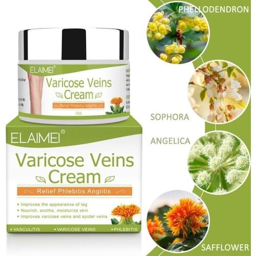 50ml Varicose Vein Cream Earthworm Leg Bruises Protrusion Relieves Pain Red Blood Streak Repair Vein Cream Red Flower Massager
