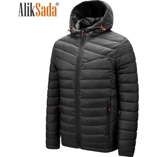 Aliksada Brand Winter Warm Waterproof Jacket Men 2021 New Autumn Thick Hooded Parkas Mens Fashion Casual Slim Jacket Coat Men