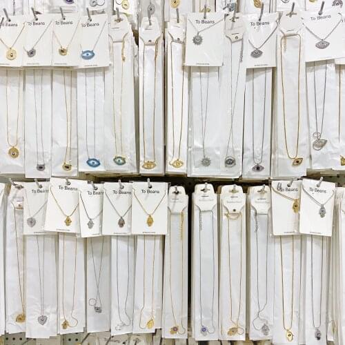 StainlessSteel Trendy Cubic Zirconia Evil Eye Pendant Necklace For Women Minimalist Necklace Girls Gifts Party Jewelry colares