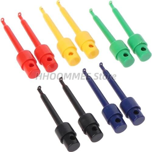 New 10pcs Mini Multimeter Lead Wire Kit Testing Hook Clip Grabber Test Probe SMT/SMD For Cell Phone Electronic Products