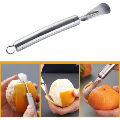 Stainless Steel Orange Opener Cutter Fruit Stripper Grapefruit Peeling Tool Lemon Orange Peeler Kitchen Citrus Knife Gadget