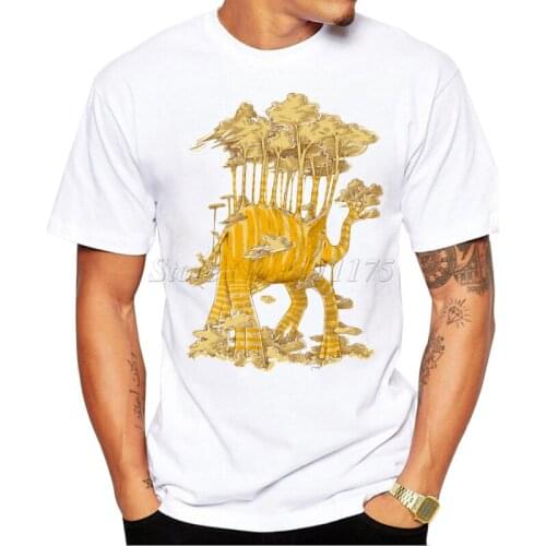 New Arrivals 2019 Mens Fashion Abstract Elephant Forest Printed T Shirt Cool Summer Tops High Quality Casual Tee