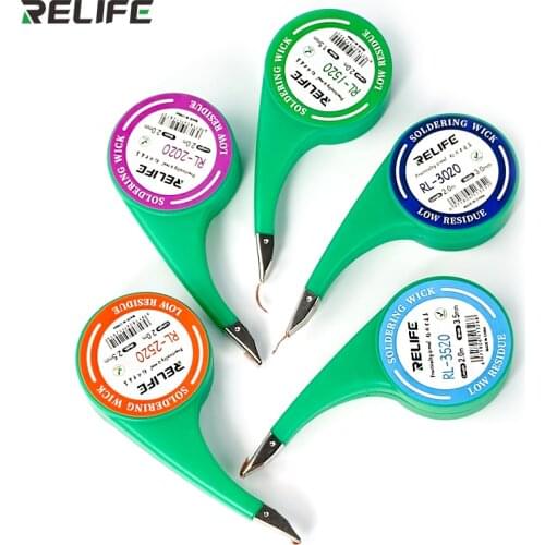 Relife Desoldering Braid Solder Remover Wick Wire 1.5mm 2mm 2.5mm 3mm 3.5mm Width 2.0M Length BGA Soldering Repair Tool