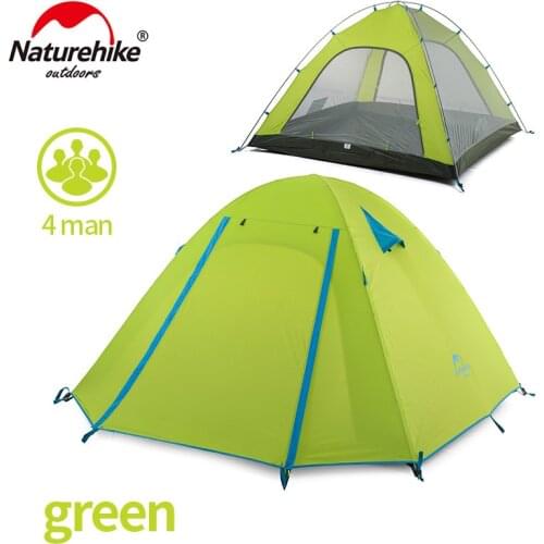 Naturehike P Series 4 Person Camping Tent Outdoor Recreation Winter Double Layer Waterproof Tourist Travel Ultralight Tent