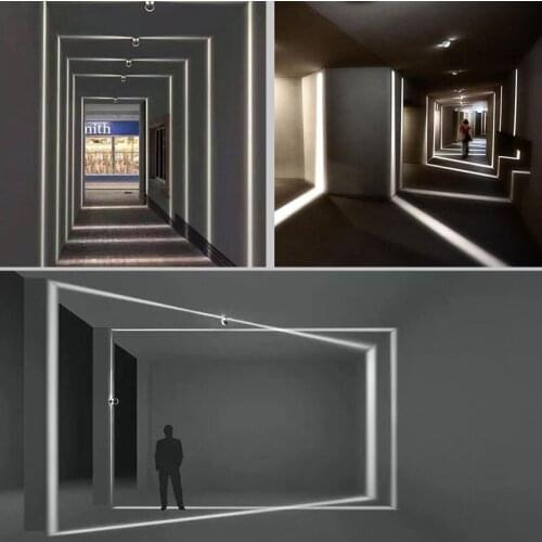 Window LED Sill Light Colorful Remote Corridor Light 360 Degree Ray Door Frame Line Wall Lamps for Bar Family Hotel Aisle