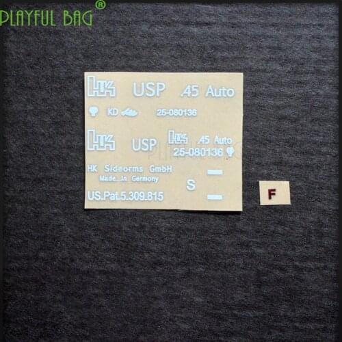 Outdoor CS USP Metal waterproof DIY sticker Jinming SCAR for M4 New will G36 electric series toy water bomb gun 416 AK74 L07