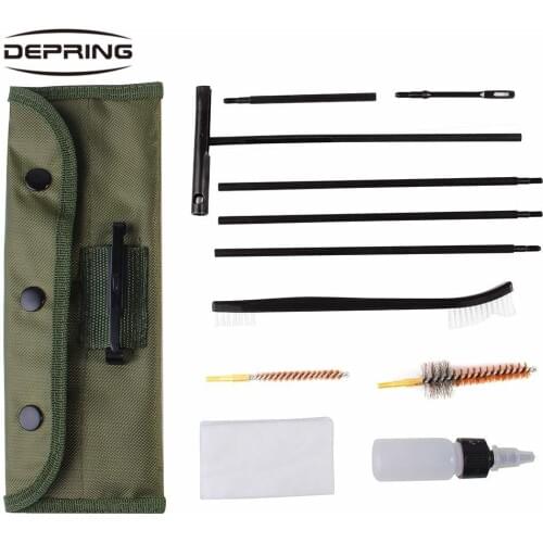 Universal Rifle Gun Brushes Cleaning Kit for 5.56mm .223 .22 Caliber Brass Brush Chamber Brush Rifle Rods Patch Holder