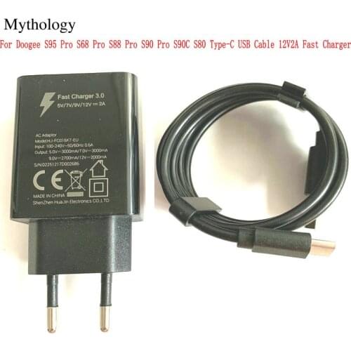 For Doogee S95 Pro S68 Pro S88 Pro S90 Pro S90C S80 Type-C USB Cable 12V2A Fast Charger Cell Phone Quick Charger Accessories