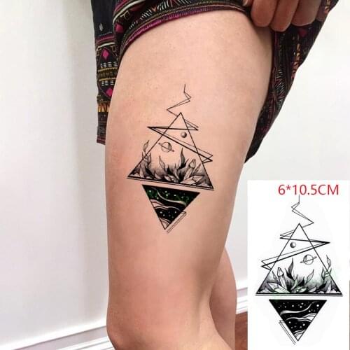 Waterproof Temporary Tattoo Sticker Leaf Planet Triangle Universe Body Art Flash Tattoo Fake Tattoo for Women Men