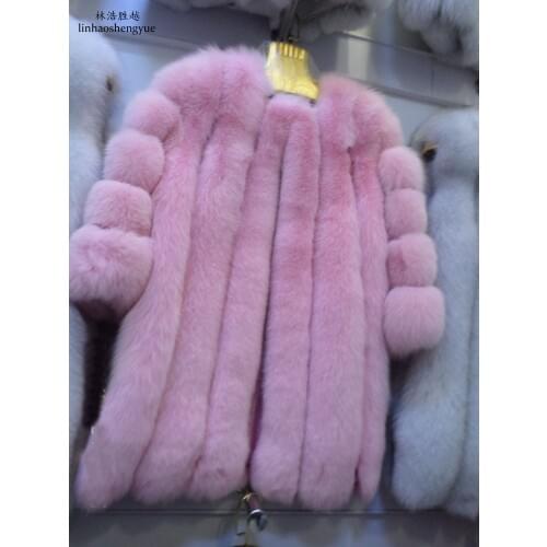 Linhaoshengyue 80cm 2014Winter Coat Sleeve Long Eight Senior Lithium Fox Fur Clothing Sleeve Long 50cm