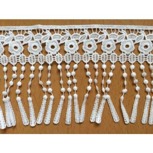 10.8cm polyester water soluble exquisite embroidery fringe lace trim, XERY0625C
