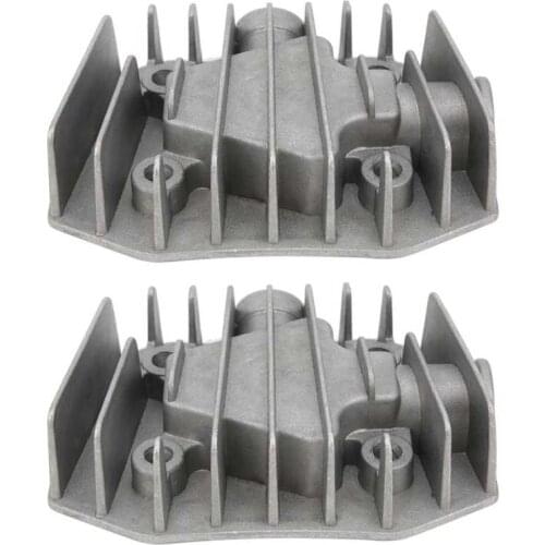 2Pcs Air Compressor Cylinder Head 4/3/5P Aluminum Fittings Cooling Cover 48mmx72mm