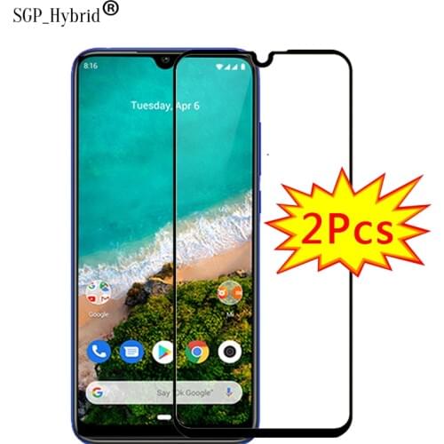 2pcs Full Cover Tempered Glass For Xiaomi Mi A3 Lite CC9 Screen Protector 9H Safety Protective Glass For Xiaomi Mi A3 Light CC9e