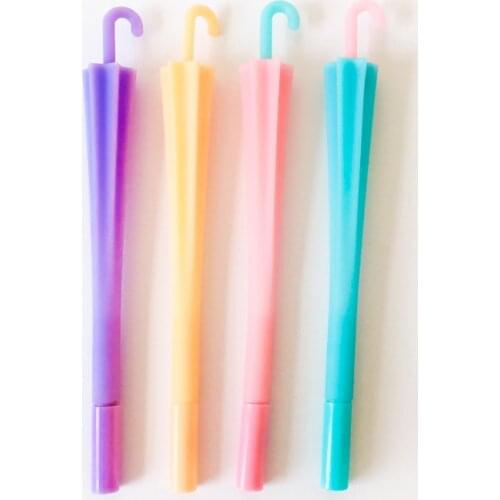 20 PCs Pen Wholesale Creative Stationery Cute Umbrella Pen Hipster Water Pen Black Felt-Tipped Pen Students Gift
