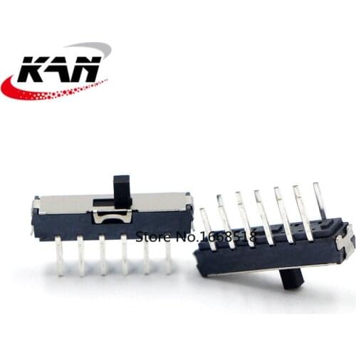 50PCS MSS-42D01 MINI slide switch 4P2T DIP 12 pin 2 position mini toggle switches micro slide switches