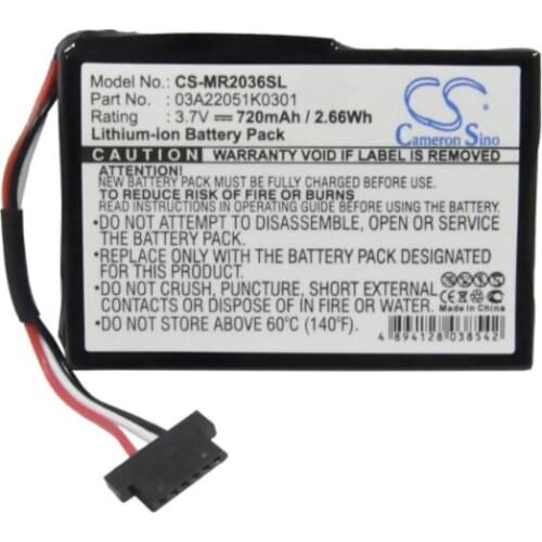 Cameron Sino 720mAh battery for MAGELLAN RoadMate 2035 2036 2036-MU 03A22051K0301 GPS, Navigator Battery