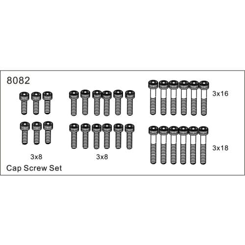 ZD racing EX07 accessories super sports car 1/7 original accessories 8082 cup head screw