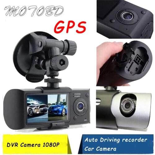 Dual Camera Car DVR R300 with GPS and 3D G-Sensor 2.7" TFT LCD X3000 Cam Video Camcorder Cycle Recording Digital Zoom