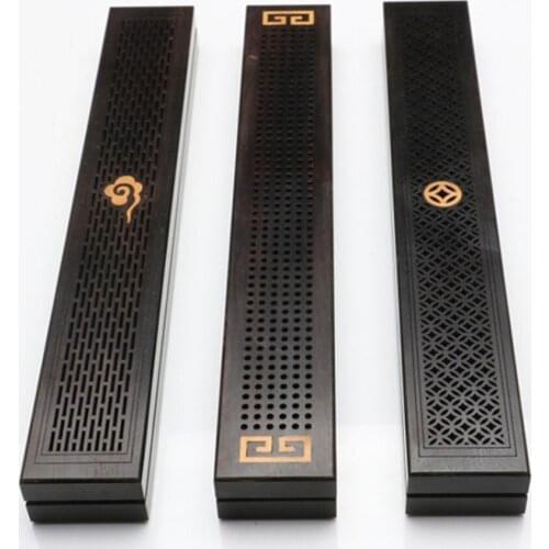 Bamboo Incense Burner Hand Carving Hollow Stick Incense Plate Holder Joss Stick Box Lying Censer For Home Decor Living Room