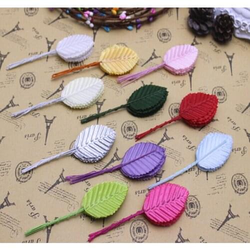 Free shipping 200pcs/lot Mixed colors 5*3cm Wedding decorative accessories Garland flower leaves diy silk Artificial leaves