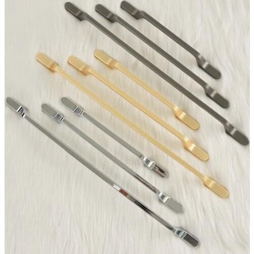 Free Shipping Gold Kitchen Cabinet Zinc Alloy Handles Dresser Cupboard Wardrobe Chrome Pulls Modern Simple Furniture Knobs 365mm