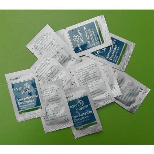 50-10packs Snore Stopper Electrode Pads Self-adhesive Electrodes Paste Sleeping Aid Gel Anti Snoring Infrared Conductive Patch