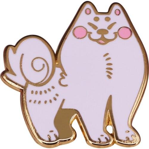 Samoyed Enamel Pin Cute Dog Lover Brooch Gift This fluffy boy is here to make you smile
