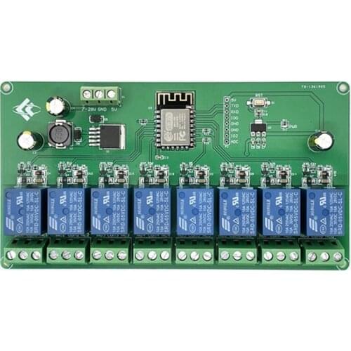 ESP8266 WIFI 8 Channel Relay Module ESP-12F Development Board Power Supply 5V/7-28V Wireless WIFI Module