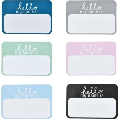 6 Pcs/set Name Tag Labels Hello My Name Is sticker Baby Announcement Sticker Newborn Hospital Photography Props School