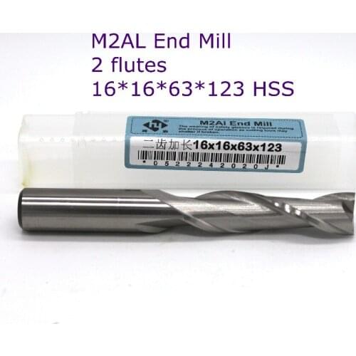 Router bit 16*16*63*123 of 2 Flute HSS M2AL End Mill Diameter 1mm CNC milling machine tools mills cutter