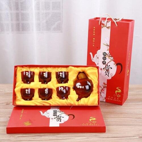 Chinese Gift Kung Fu Tea Set Ceramic Portable Teapot Porcelain Teaset Gaiwan 6pcs Tea Cups Of Tea Ceremony Tea Pot With Box
